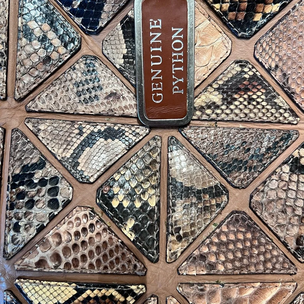 Genuine Python Snake Skin XL Tote - Picture 4 of 10